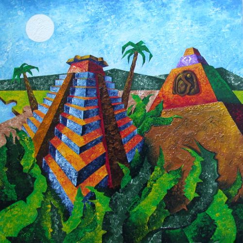 Maya - di Sergio Figuccia - acrilico su tela 90 x 90